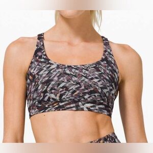 Lululemon Energy Bra Medium Support Size 6 Multi colour pattern